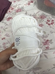 White Plush Yarn for Crafts