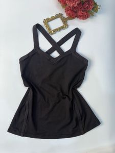 Black Criss-Cross Strap Tank Top