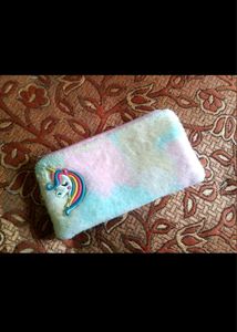 Cute Rainbow Unicorn Plush Pouch