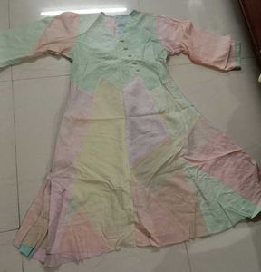 Pastel Patchwork Cotton Kurta