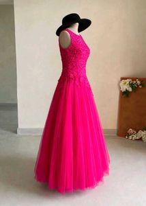 Stunning Pink Lace Gown