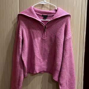 Boohoo Pink Knit Pullover Sweater