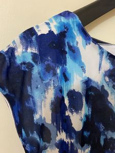 Women Blue Tie-Dye Striped Dress/Tunic
