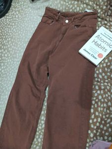 Brown Wide Leg baggy Jeans