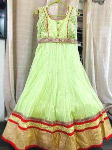 Netted Anarkali Set