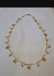 Chic Gold Chain with Smiley Charms