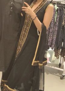 Black ethnic anarkali