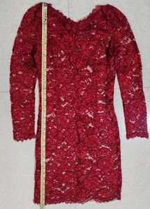 Valentine Special❤️ Elegant Red Lace Dress