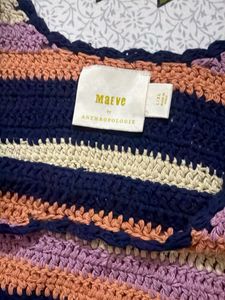Crochet Striped Crop Top