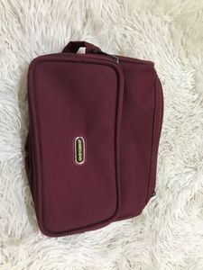 Vintage Burgundy Travel Toiletry Bag