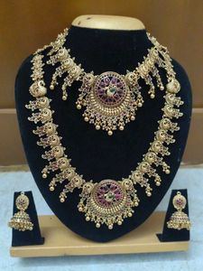 antique matt finish combo jewellery set