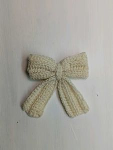 Handmade Crochet Bow Hair Clip