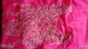 Hot Pink Embellished Party Dress