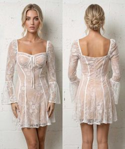 35167. Vintage Lace Mini Dress