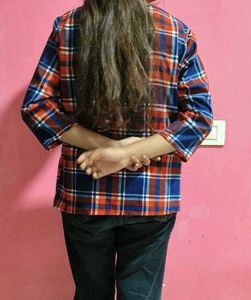 Stylish Plaid 3/4 Sleeve Top