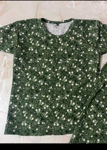 New Floral Print Pajama Set