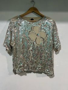 Sequin Embellished Top(bust upto48)