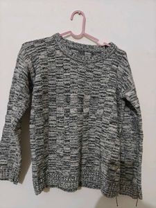 imported Knit Patterned Sweater
