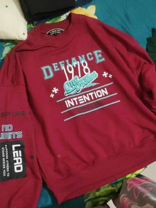 Maroon Graphic Print Sweatshirt