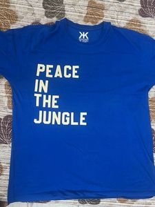 Blue "Peace in the Jungle" T-Shirt
