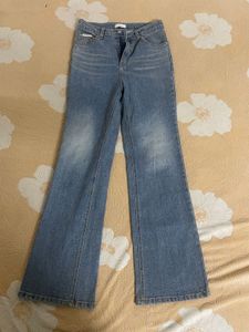 Women's Flared Blue Denim Jeans