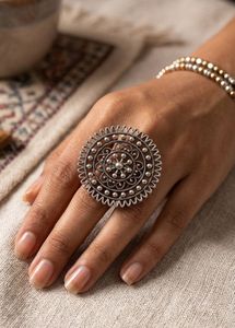 New Boho Silver Statement Ring