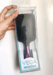 Vega Paddle Hair Brush with Cleaning Comb
