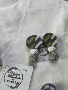 Handmade Fabric Earrings (combo of 3)