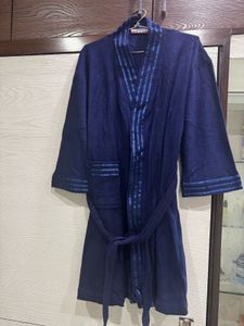 Comfortable Navy Robe for couple with loving vibes