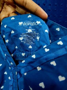 Blue Heart Print Cami Dress