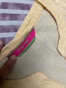 Yellow Cotton Top with Buttons
