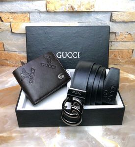 Gucci Belt Wallet Combo Set