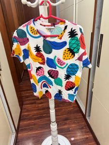 Vibrant Fruit Print T-Shirt