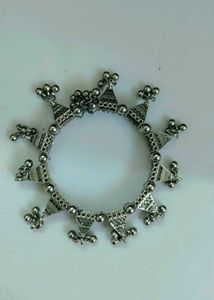 Boho Silver Anklets with Bells