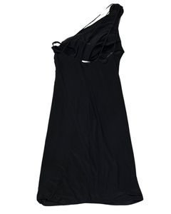 embellished bodycon one shoulder dress