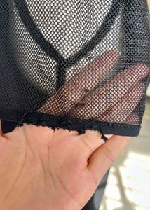 Chic Black Dress with Sheer Sleeves