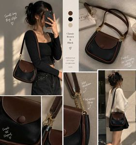 Chic Two-Tone Crossbody Bag