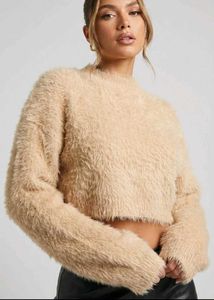 Fuzzy Knit Cropped Sweater