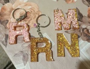Resin Handmade Alphabet Keychain
