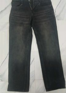 Stylish Washed Black Denim Jeans