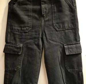 Black Cargo Jeans