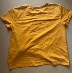 ✨ Preloved Ajile Side-Knot Yellow Tee ✨