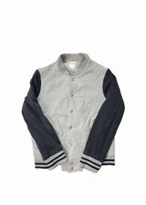 TOPTEN Grey & Black Varsity Jacket