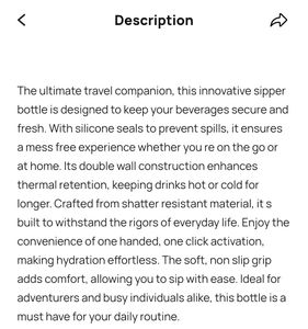 Trueware no spill travel sipper