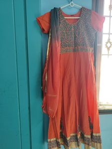2026 SALE!!! Cotton Anarkali Gown With Dupatta
