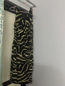 original Ralph Lauren Stylish Zebra Print Ruched D