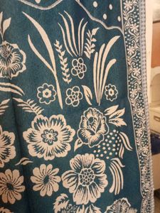 Beautiful Teal Floral Dupatta