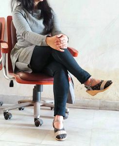 Chic Grey Peplum Dress
