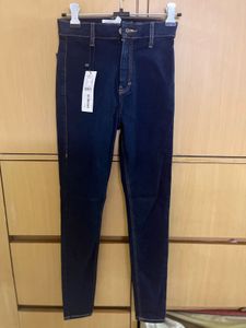 Topshop Super Stretch Navy Formal Jeans