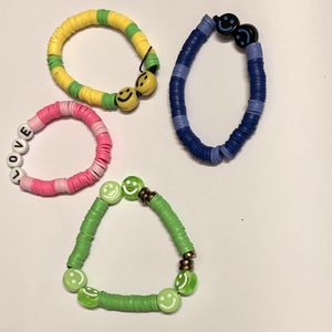Handmade Beaded Bracelets - Set of 4